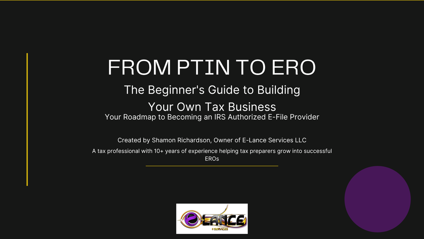 PTIN to ERO Beginner's Guide